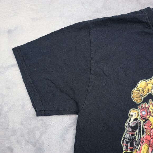 Jerzees Shirt Mens S Black Short Sleeve Crew Neck Graphic Print Cotton T Shirt - Picture 8 of 16